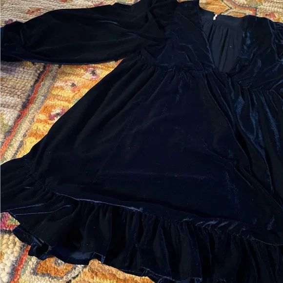 Free People Navy Velvet Dress - Picture 5 of 10